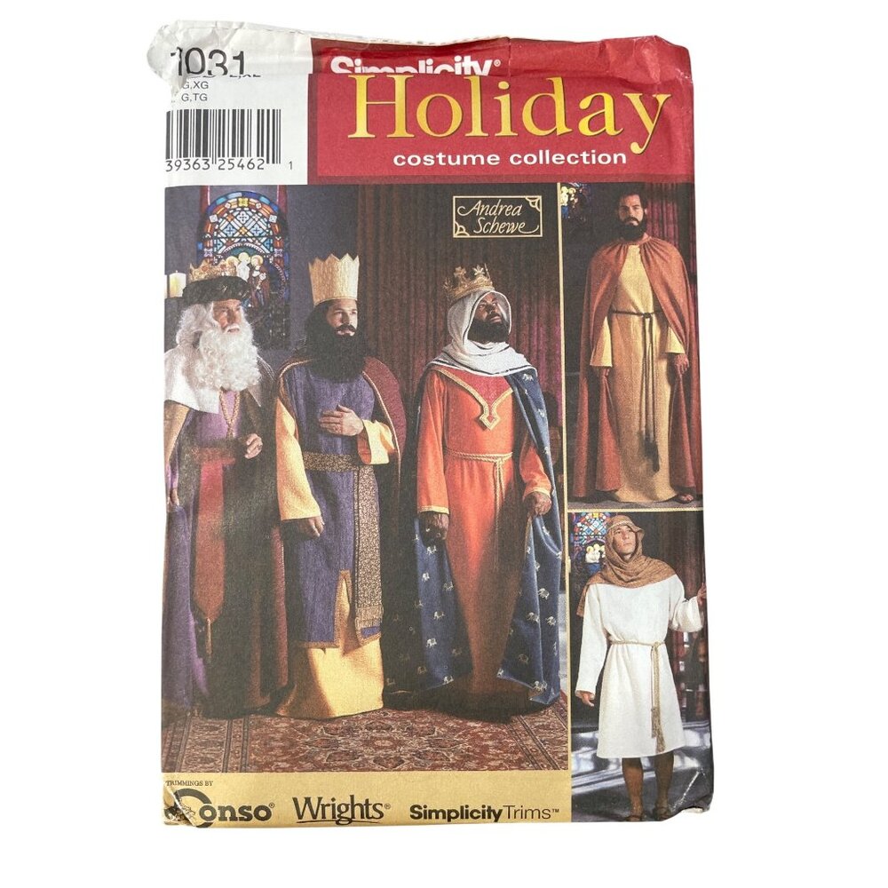 Simplicity 7031 Holiday Nativity Costume Pattern Size L-XL Christmas UNCUT